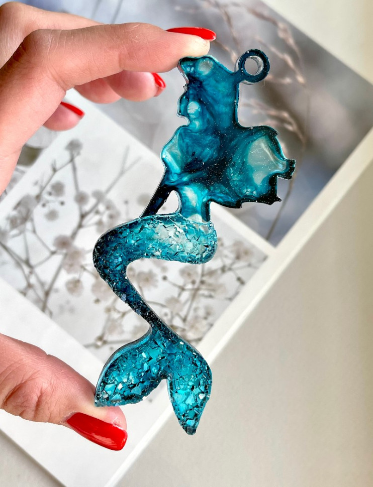 No. 741 Mermaid with Crystal Tail Silicone Mold - image 1