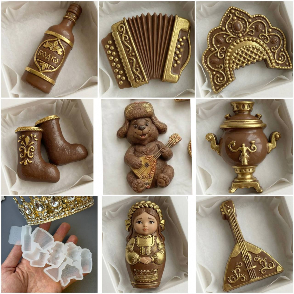 No. 4044 Russian Folk Design Silicone Mold - image 3