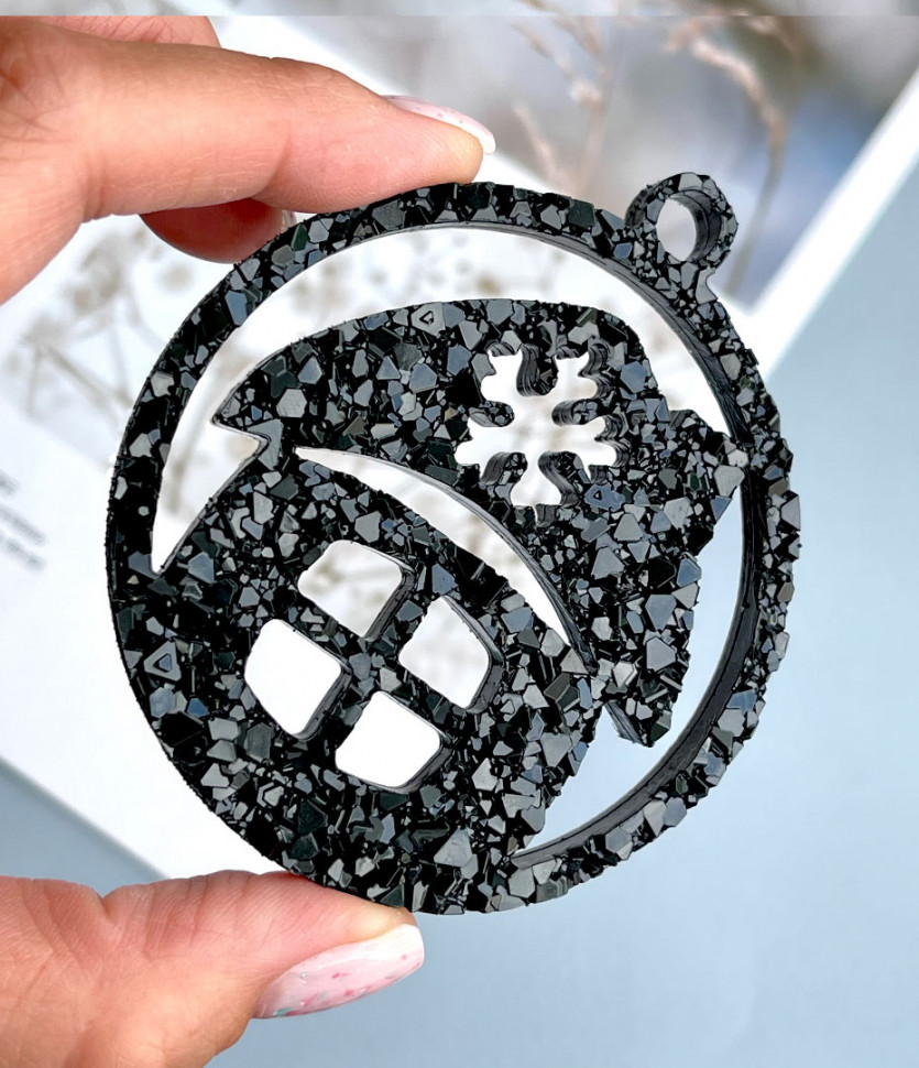No. 147 Crystal Bauble with House Silicone Mold - image 1