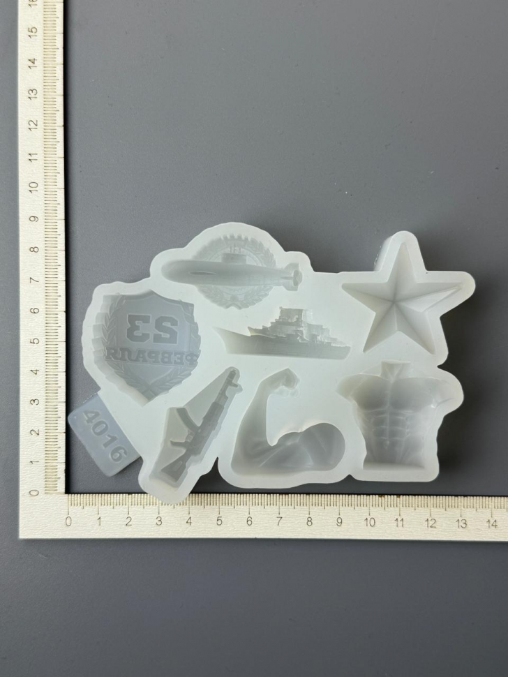 No. 4016 February 23 Design Silicone Mold - image 3