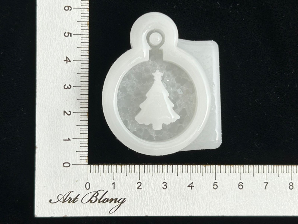 No. A-8 Mini Crystal Bauble, 4.2 cm Silicone Mold - image 1