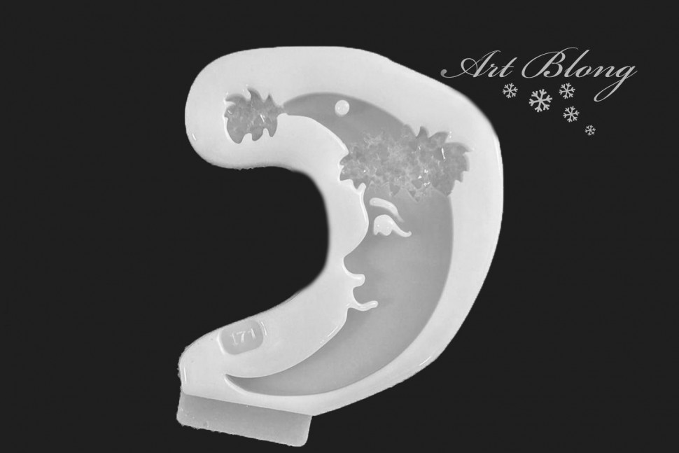 No. 171 Crystal Crescent Moon Silicone Mold - image 2