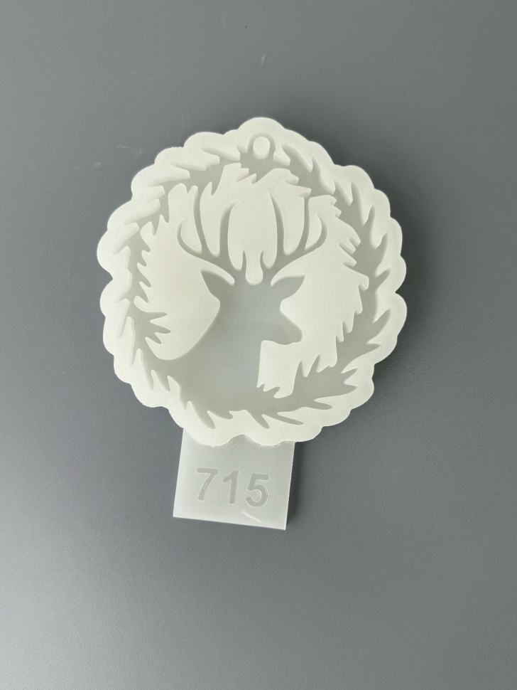 No. 715 Glossy Reindeer in a Bauble Silicone Mold - image 3