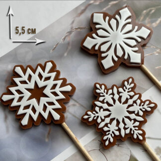 No. 916 Glossy Snowflakes Silicone Mold - image 1