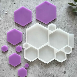 No. 937 Glossy Hexagons Silicone Mold - image 1