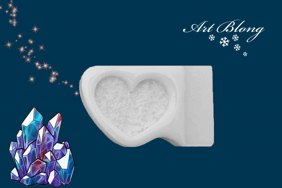 No. 497 Crystal Heart Silicone Mold - image 4