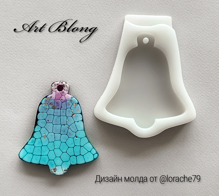 No. 104 Christmas Bell Silicone Mold - image 1