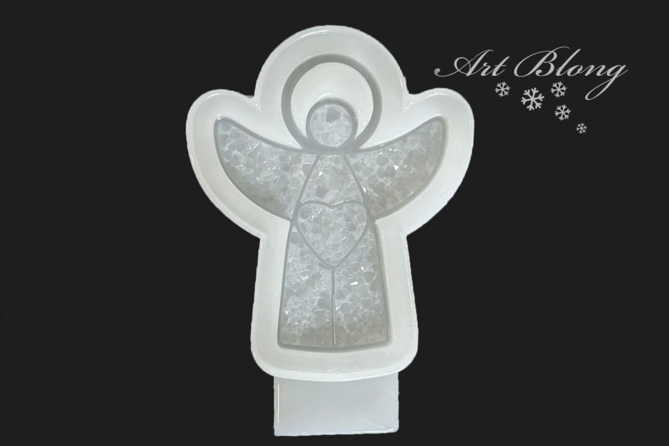 No. 162 Crystal Angel with Border Silicone Mold - image 4