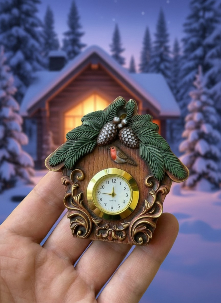 No. 236 Cuckoo Clock with Clock Insert Recess Silicone Mold - image 5
