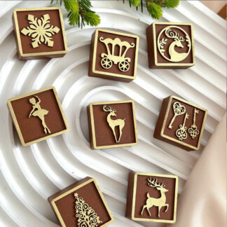 No. 1009 Patterned Christmas Candies Silicone Mold - image 1