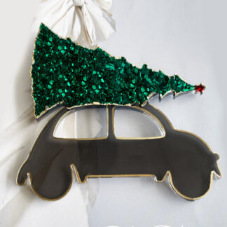 No. 130 Car with Crystal Christmas Tree Silicone Mold - image 1