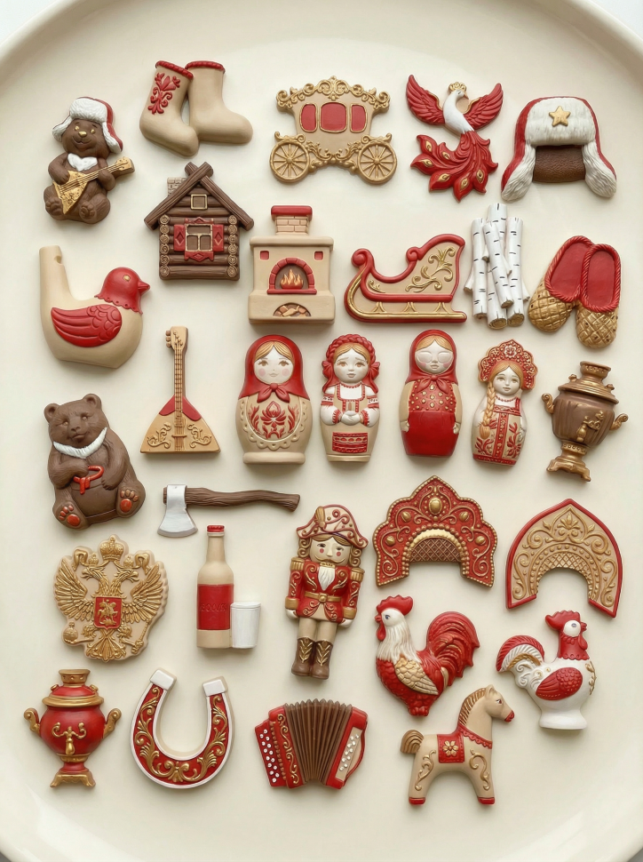 No. 4050 Russian Folk Design Silicone Mold - image 7