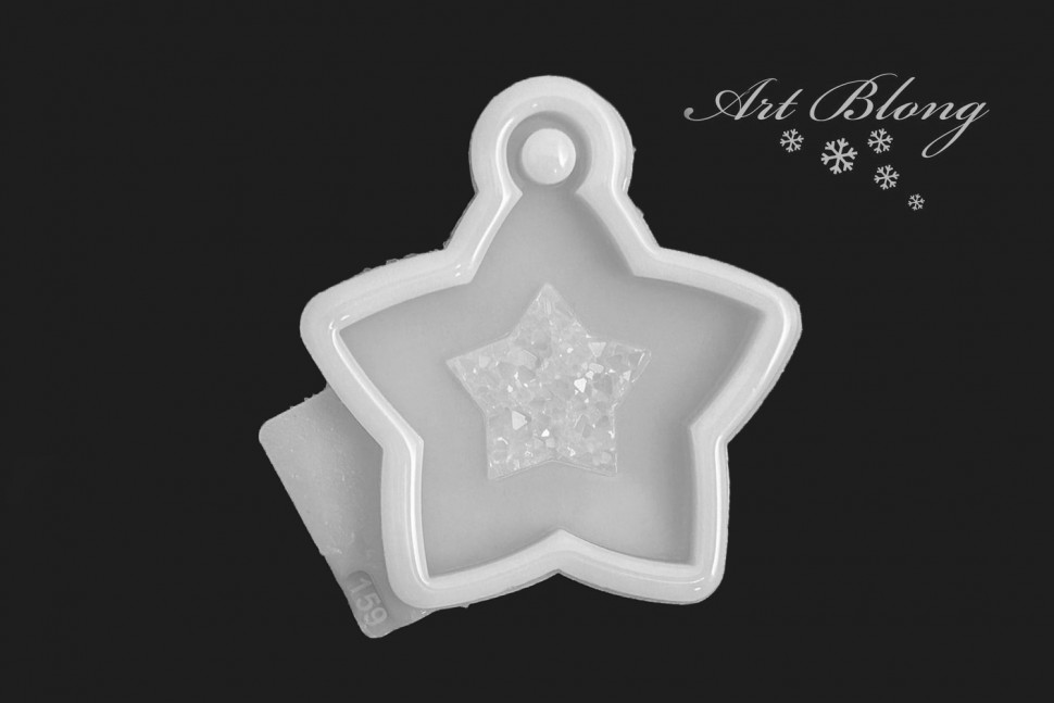 No. 159 Star with Crystal Center Silicone Mold - image 2