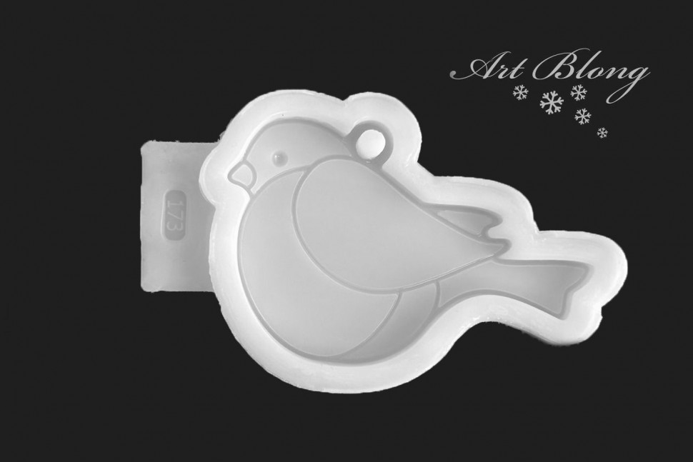 No. 175 Bullfinch, Stained Glass Design Silicone Mold - image 3