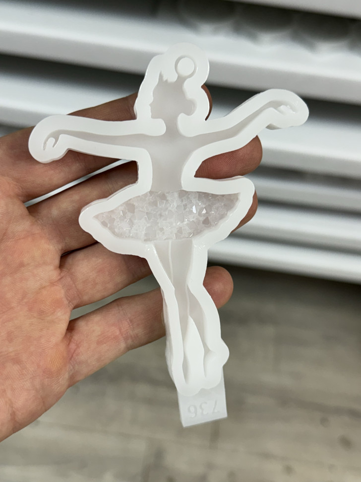 No. 736 Ballerina with Crystal Tutu Silicone Mold - image 2