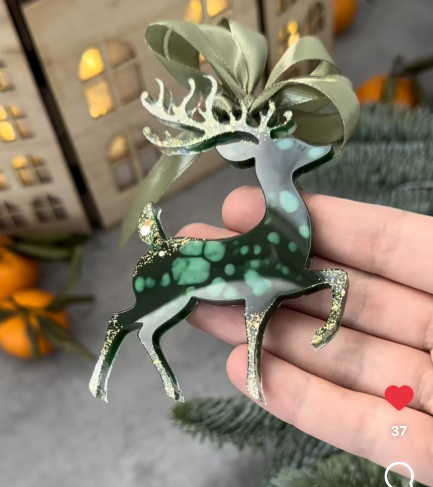 No. 188 Christmas Reindeer Silicone Mold - image 2