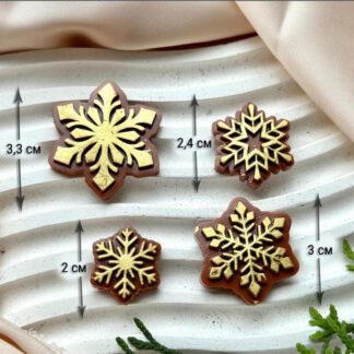 No. 919 Thin Candy Snowflakes Silicone Mold - image 1