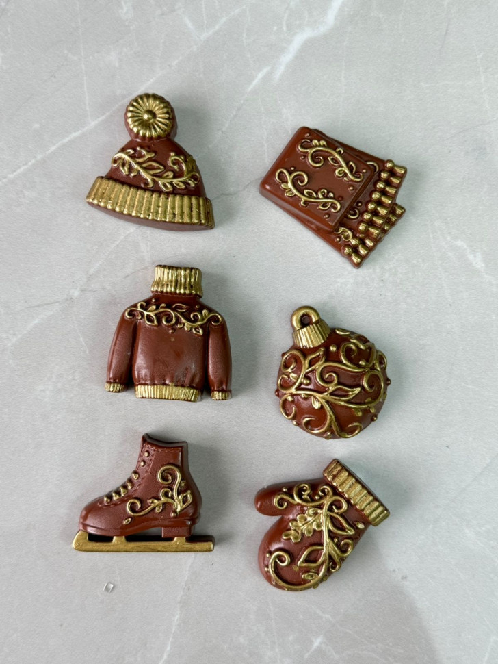 No. 4026 Christmas Mini Figures Set Silicone Mold - image 5