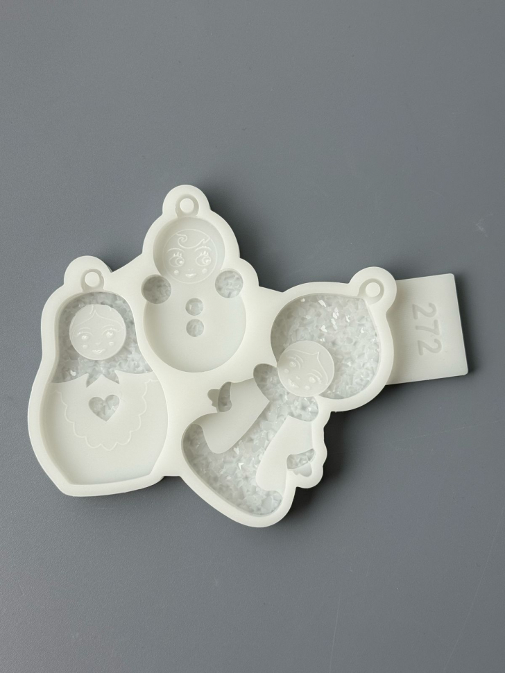 No. 272 Matryoshka, Snow Maiden and Roly-Poly Doll Silicone Mold - image 6
