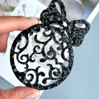 No. 102 Patterned Bauble Silicone Mold - image 1