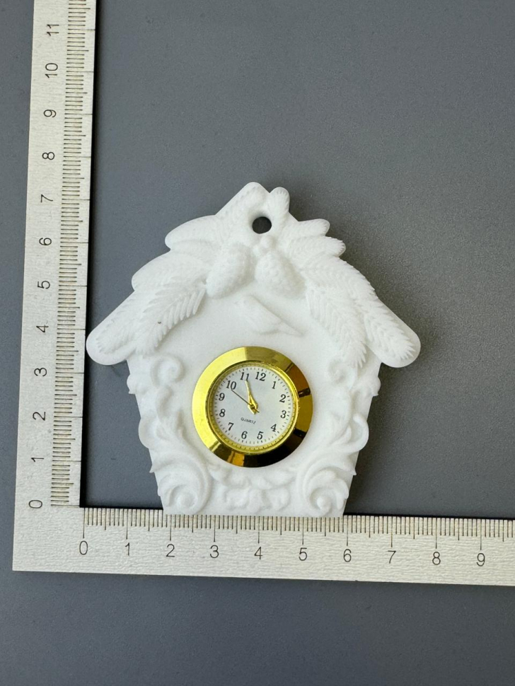 No. 236 Cuckoo Clock with Clock Insert Recess Silicone Mold - image 7