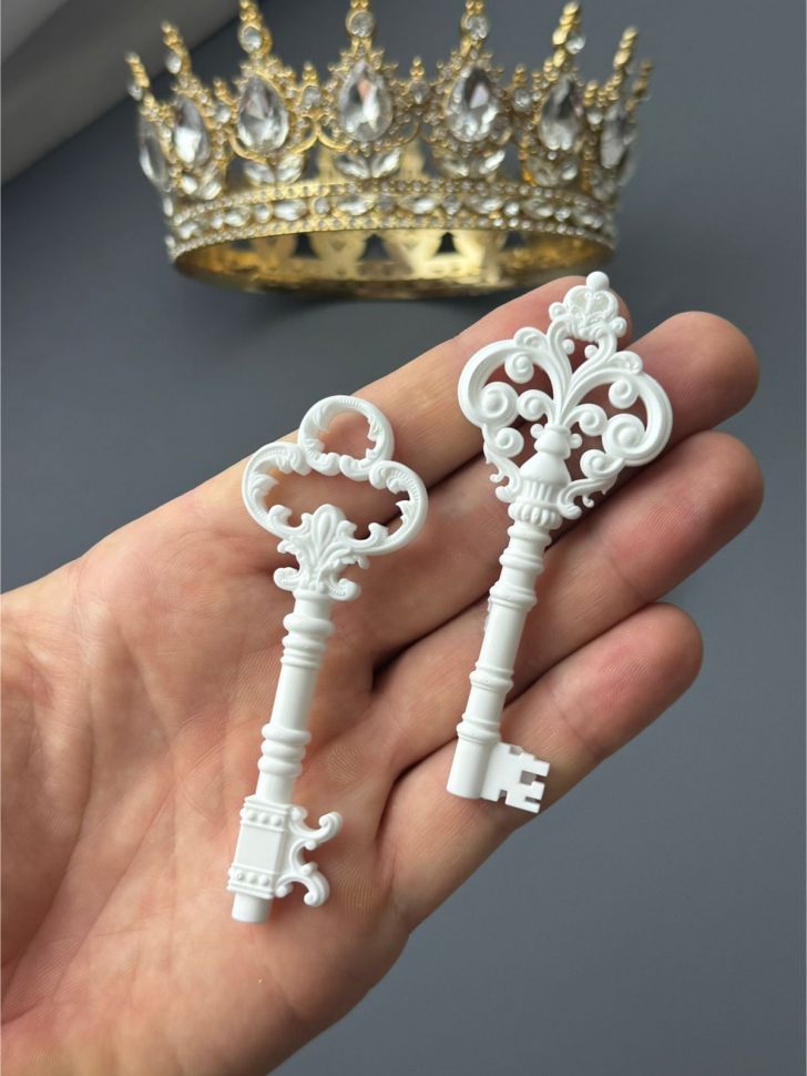 No. 778 Ornate Keys, 2 Cavities Silicone Mold - image 2
