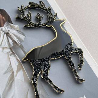 No. 186 Reindeer with Crystal Antlers and Legs Silicone Mold - image 1