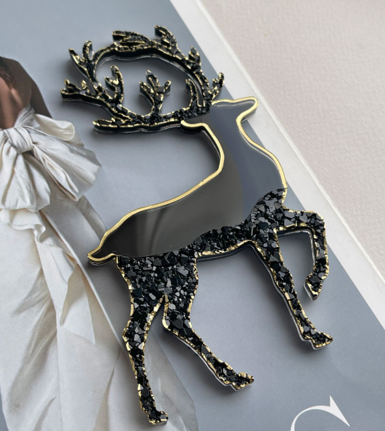 No. 186 Reindeer with Crystal Antlers and Legs Silicone Mold - image 1