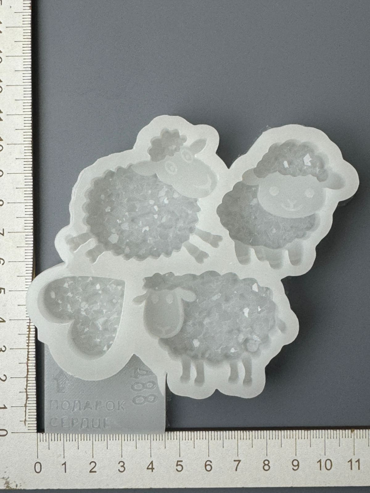 No. 488 Crystal Sheep Brooches Silicone Mold - image 5