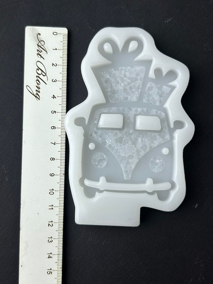 No. 144 Crystal Car with Gifts Silicone Mold - image 3