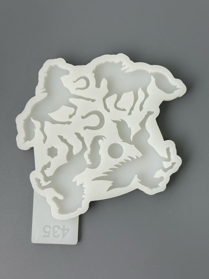 No. 435 Glossy Horse Brooches Silicone Mold - image 2
