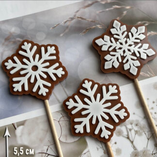 No. 914 Glossy Snowflakes Silicone Mold - image 1