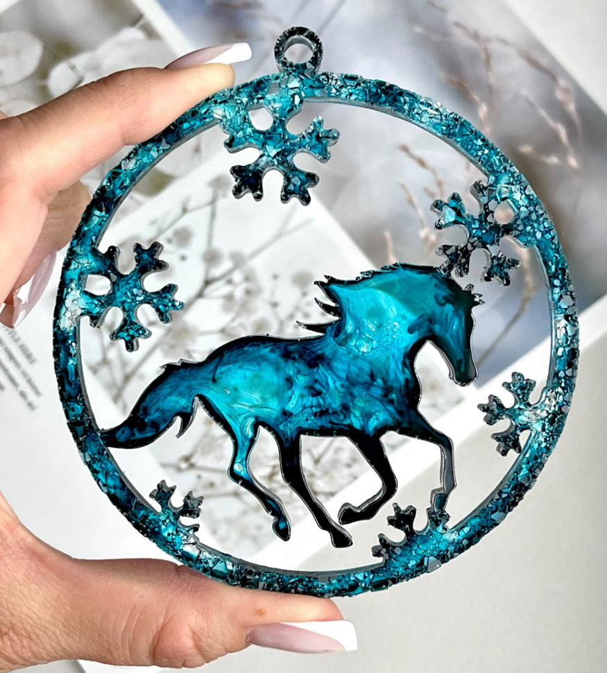 No. 714 Horse in a Crystal Bauble Silicone Mold - image 2