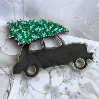 No. 101 Car with Christmas Tree Silicone Mold - image 1
