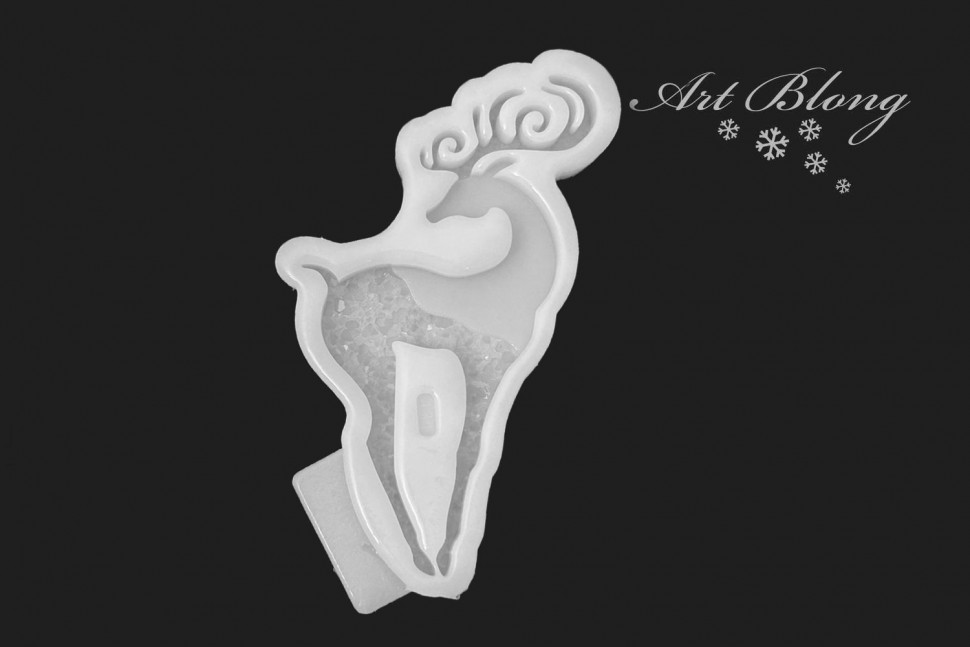 No. 131 Reindeer with Crystal Antlers and Base Silicone Mold - image 4