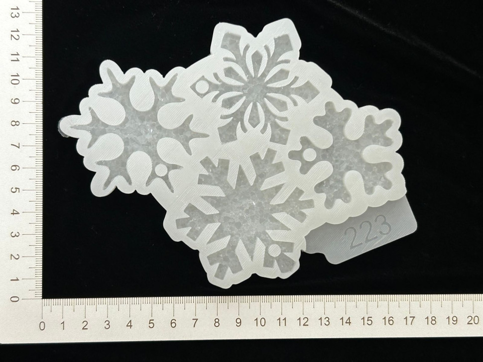No. 223 Snowflakes, 4 Cavities Silicone Mold - image 3