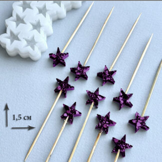 No. 1019 Crystal Stars Silicone Mold - image 1