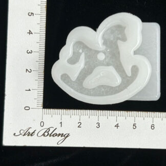 No. A-5 Mini Crystal Horse Brooch, 3.7 cm Silicone Mold - image 1