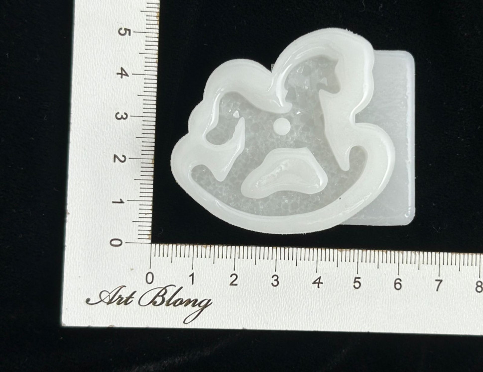 No. A-5 Mini Crystal Horse Brooch, 3.7 cm Silicone Mold - image 1