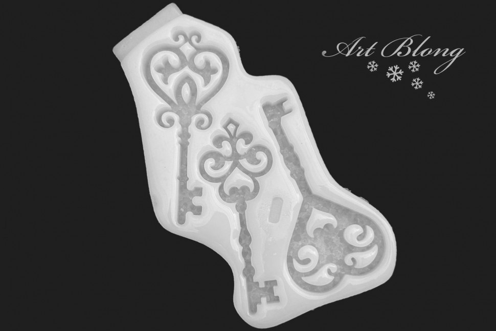 No. 135 Crystal Keys Silicone Mold - image 3