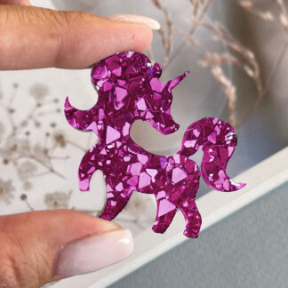 No. 3008 Crystal Unicorn Brooch Silicone Mold - image 1