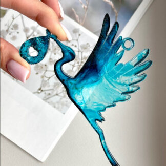 No. 737 Stork with Crystal Bundle Silicone Mold - image 1
