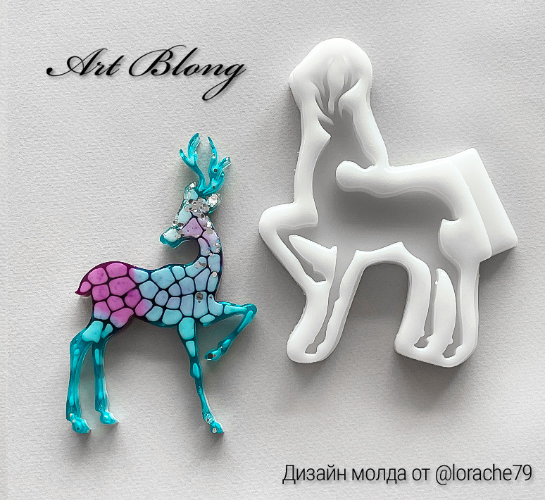 No. 111 Glamorous Reindeer Silicone Mold - image 2