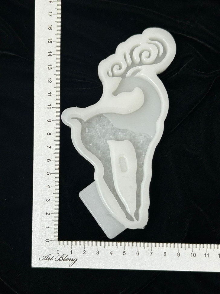 No. 131 Reindeer with Crystal Antlers and Base Silicone Mold - image 5