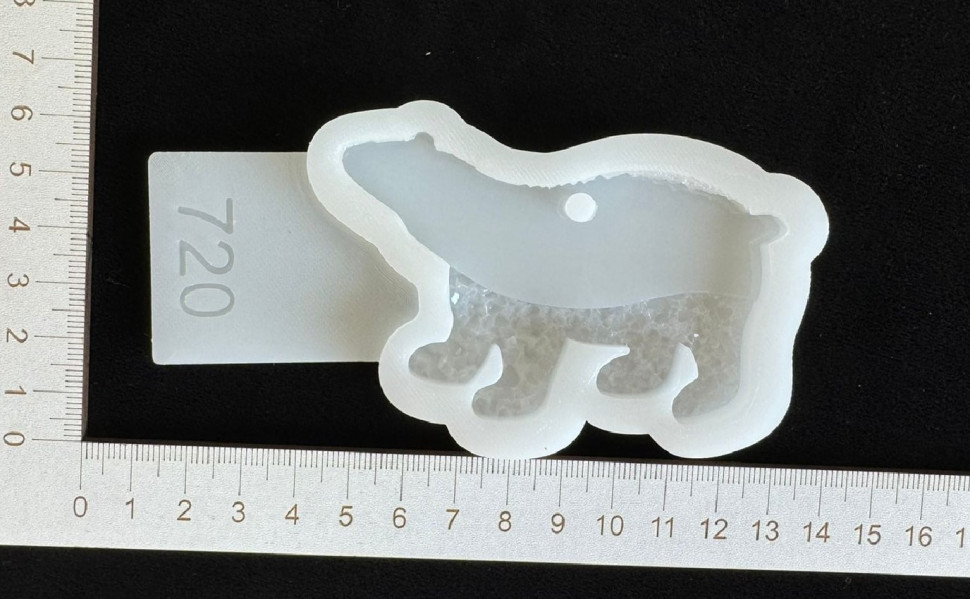 No. 720 Bear with Crystal Legs Silicone Mold - image 3