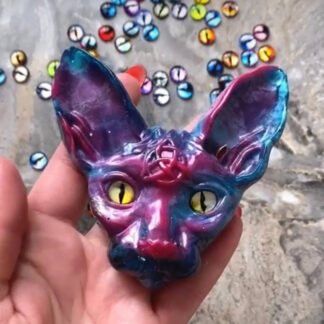 No. 910 Cat Mask Silicone Mold - image 1