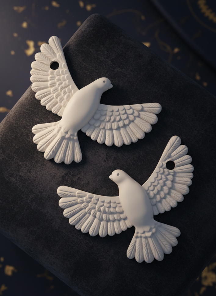 No. 732 Turtledove Pair Silicone Mold - image 2