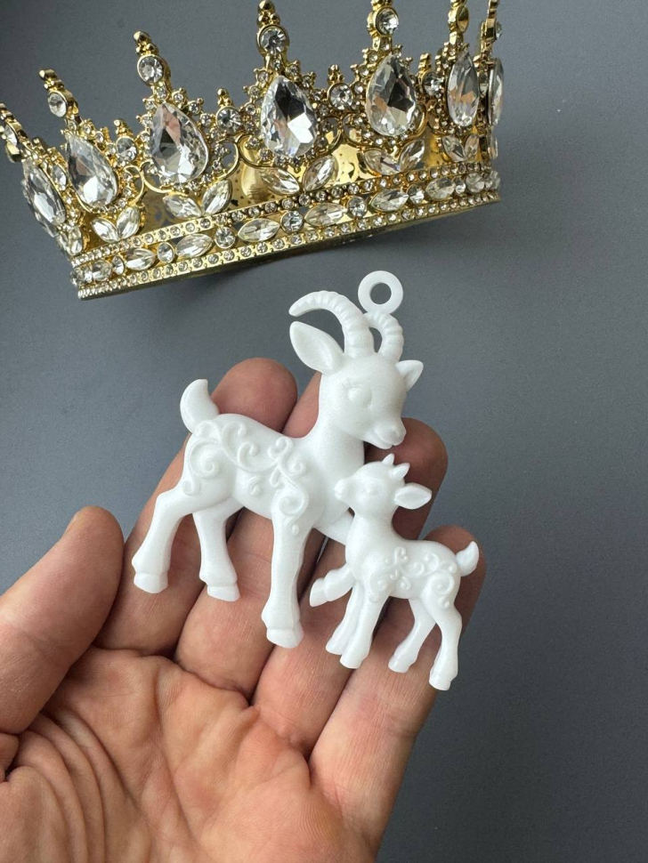 No. K16 Goat and Kid Silicone Mold - image 2
