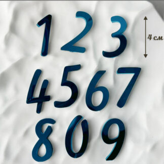 No. 4024 Glossy Numbers with Stick Openings Silicone Mold - image 1