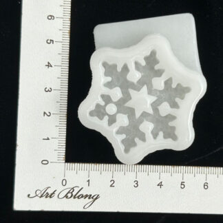 No. A-1 Mini Crystal Snowflake, 4.4 cm Silicone Mold - image 1